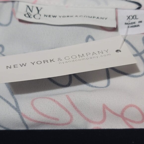 NWT-New York & Co, Women's Plus XXL Ruffle Blouse - Picture 3 of 6